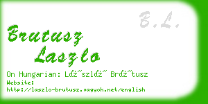 brutusz laszlo business card